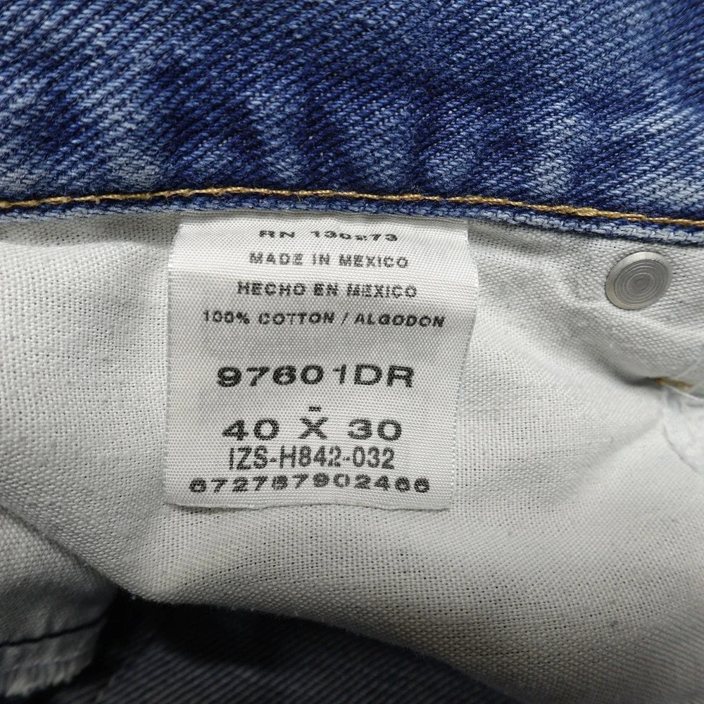 Wrangler Jeans Mens 40x30 Blue Authentics Straight Leg 100% Cotton Denim